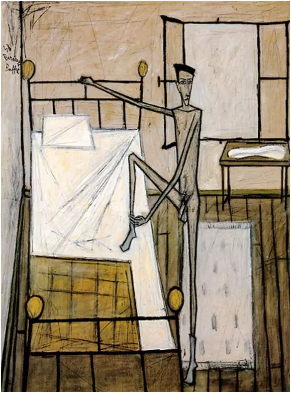 Homme nu dans la chambre, 1948